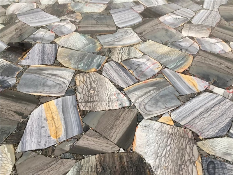 Fish Pattern Stone,Semiprecious Big Slab,Luxury Wall