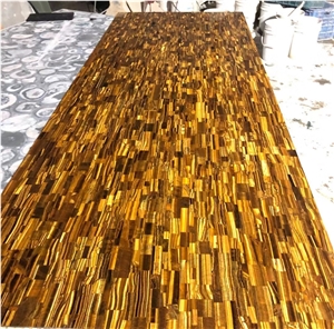 TIGER EYE GOLD SLAB,GEMSTONE BIG WALL SLAB