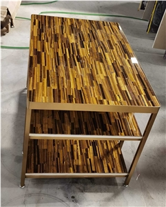 TIGER EYE GOLD SLAB,GEMSTONE BIG WALL SLAB