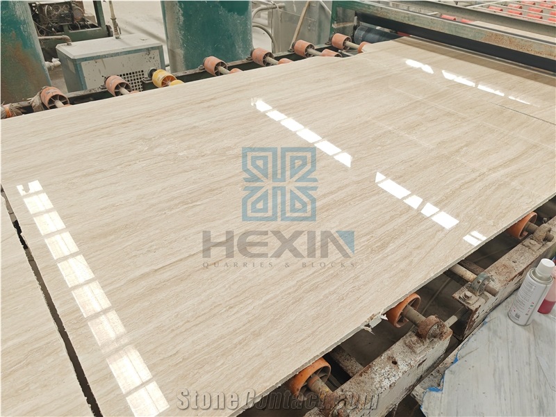 Italian Extra White/Ivory Travertine Polished Slabs