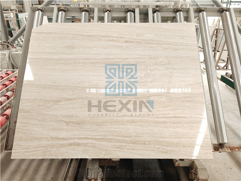 Italian Extra White/Ivory Travertine Polished Slabs