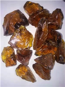 Amber Glass Rock Decorative Glass Rock Glass Chippings