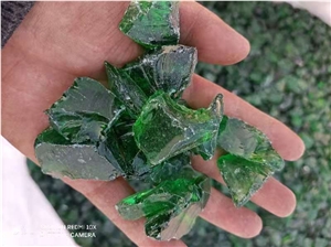 Green Glass Rock Decorative Glass Rock Glass Chippings