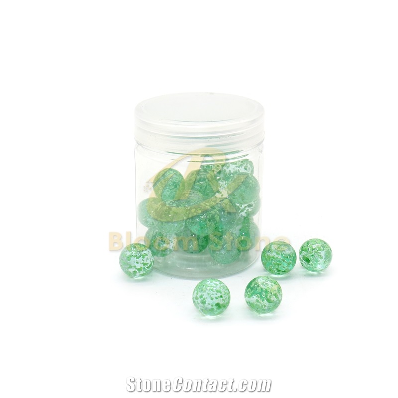 Green Textured Vase Filler Marbles For Home Decor