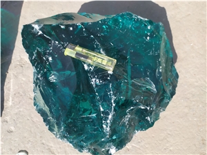 Ocean Blue Glass Rock Decorative Glass Rock