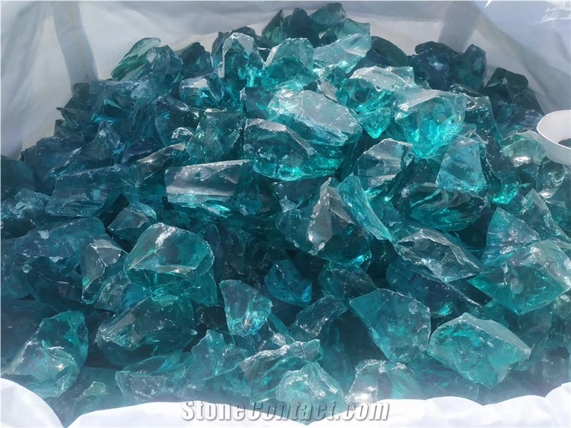 Ocean Blue Glass Rock Decorative Glass Rock