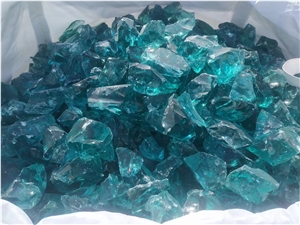 Ocean Blue Glass Rock Decorative Glass Rock