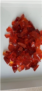 Red Glass Rock Decorative Glass Rock Glass Chippings Red Glass Rock Decorative Glass Rock Glass Chippings