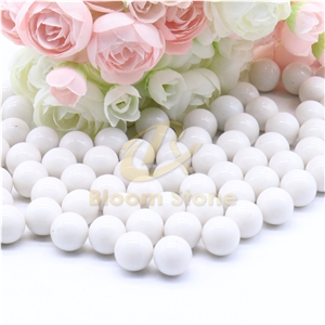 White Vase Filler Glass Marble Balls For Kids