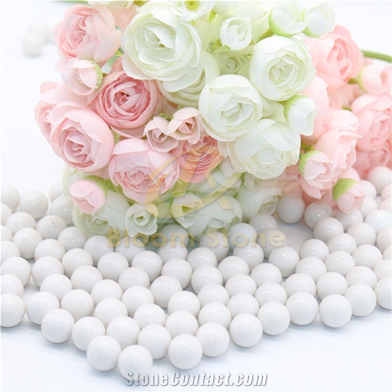 White Vase Filler Glass Marble Balls For Kids