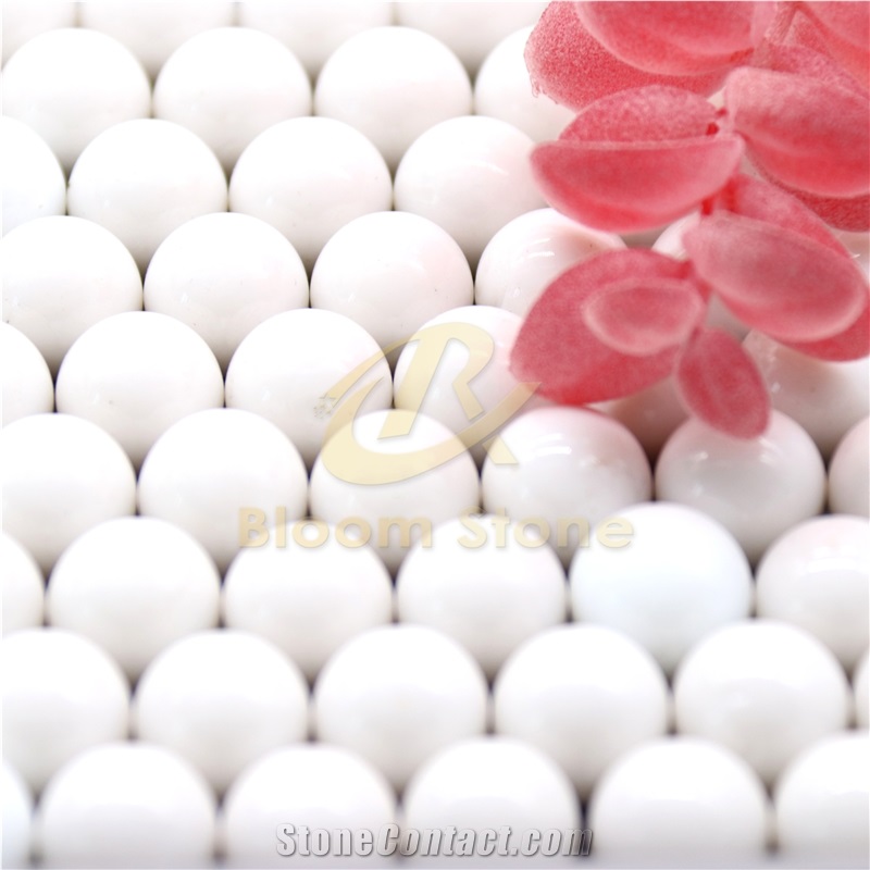 White Vase Filler Glass Marble Balls For Kids