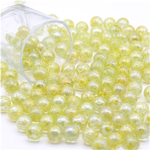 Yellow Textured Vase Glass Pebble Filler For Home Decor