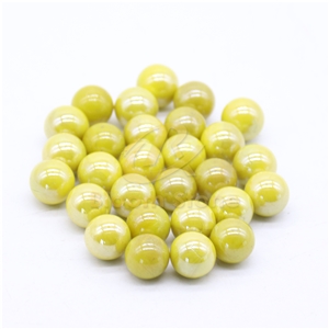 Yellow Vase Filler Glass Marble Balls For Kids