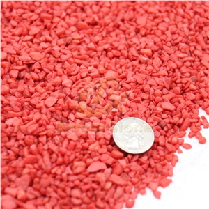 Crushed Raspberry Red Colored Gravels Aquarium Stone