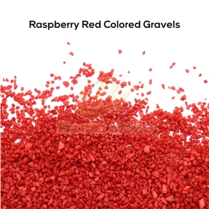Crushed Raspberry Red Colored Gravels Aquarium Stone