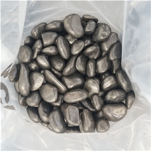 No Fade Black River Stone For Garden