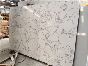 Carrara White Artificial Marble Slabs, Quartz Stone Slabs