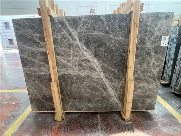 Tundra Grey Marble Slabs, Marble Tiles