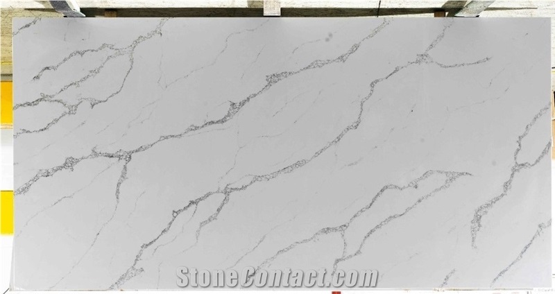 AMG9002 Calacatta Quartz Stone Slab On Hot Sales Now