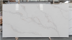 Beautifuly Quartz Stone Vein With Super White Background