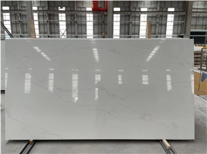 Calacatta Artificial Quartz Stone Slab AMG005