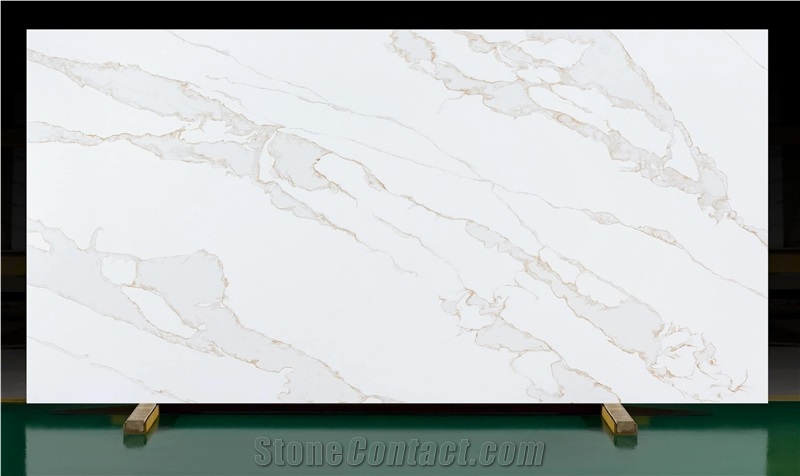 Calacatta Quartz Slabs Polished Surface