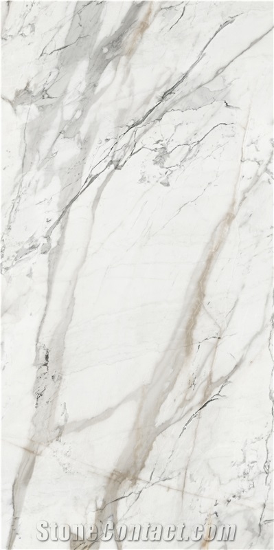 Calacatta White Pattern Quartz Stone Slab For Sales