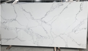 Calacatta White Quartz Stone Slabs 3200*1600*20Mm