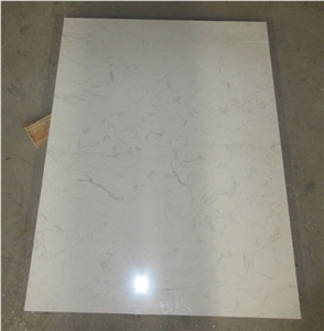 White Quartz Flooring Tiles, Polished