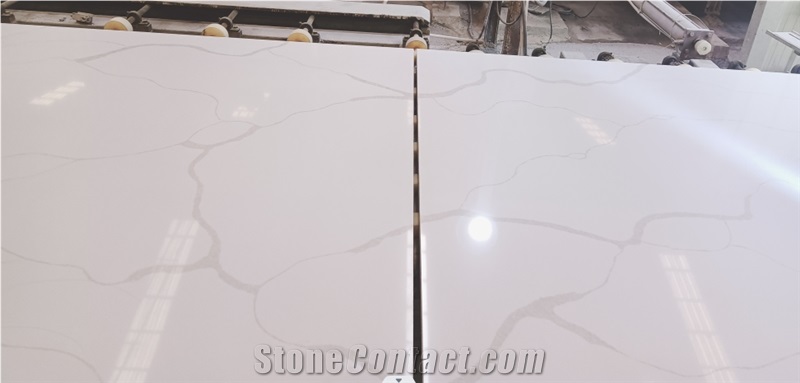 White Quartz With Narrow Veins, Polished Slabs
