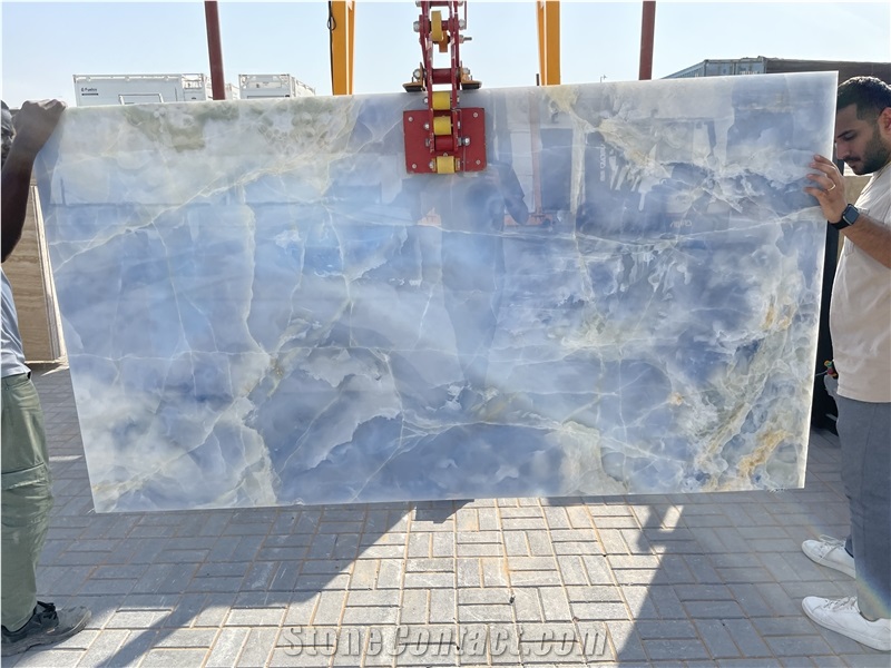 Turquoise Onyx Slabs- Blue Onyx Slabs