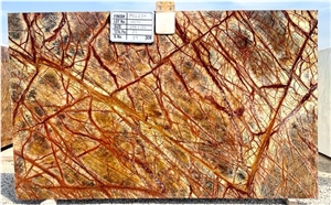 Rain Forest Brown Marble Slabs