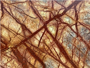 Rain Forest Brown Marble Slabs