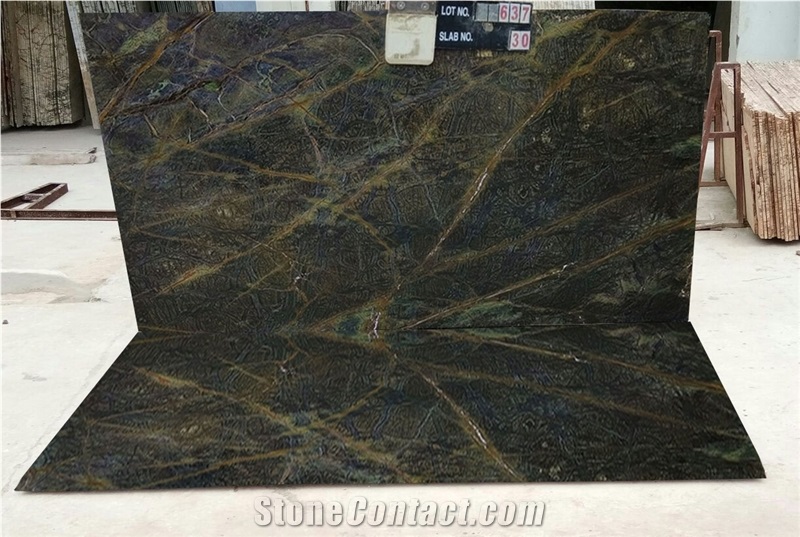 Rainforest Green Marble Slabs
