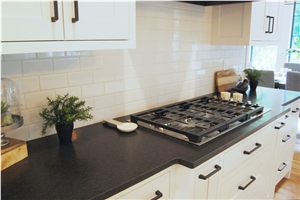 Black Pearl Granite Leathered Kitchen Countertop