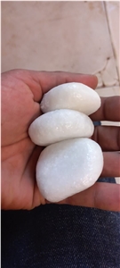 Decorative Pure White Marble Pebbles