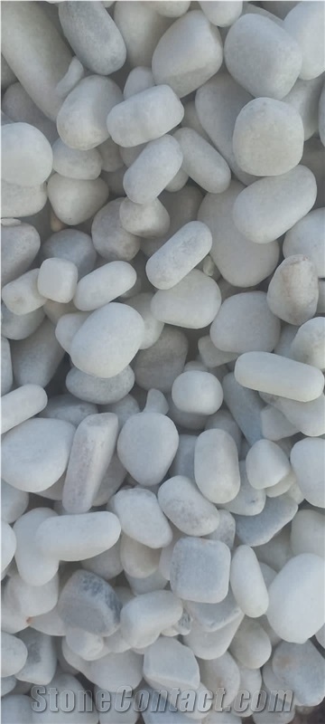 Decorative Pure White Marble Pebbles