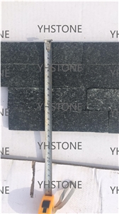 Black Natural Quartz Stacked Stone Veneer Wall Panels