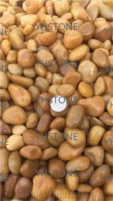 Natural Yellow Polished Pebble Stone