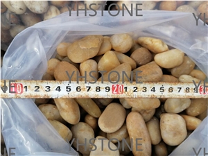 Natural Yellow Polished Pebble Stone