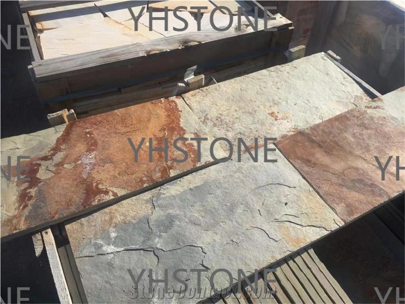 Rusty Natural Flooring Slate Paving Stone, Terrace Flooring