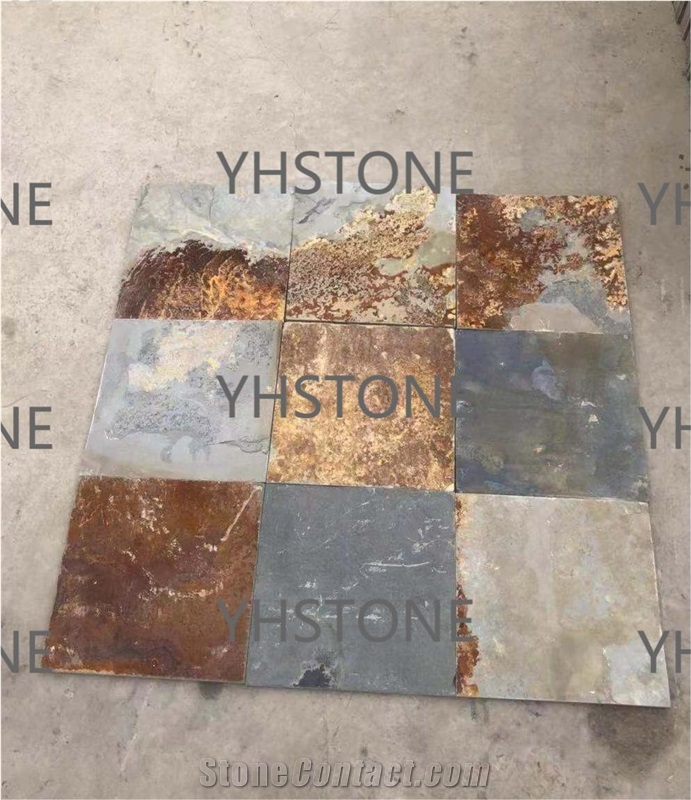 Rusty Natural Flooring Slate Paving Stone, Terrace Flooring