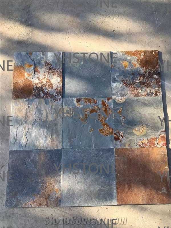 Rusty Natural Flooring Slate Paving Stone, Terrace Flooring