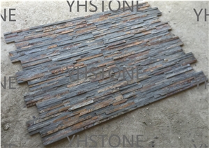 Rusty Natural Slate Stacked Stone Thin Veneer Wall Panels