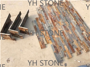 Rusty Natural Slate Stacked Stone Veneer Wall Panels Rusty Natural Slate Stacked Stone Veneer Wall Panels