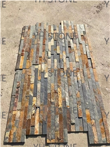 Rusty Natural Slate Stacked Stone Veneer Wall Panels