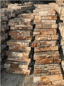 Yellow Natural Cement Ledgestone Stone Veneer Wall Panels