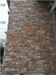 Yellow Natural Cement Ledgestone Stone Veneer Wall Panels