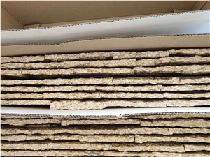 Yellow Natural Quartzite Stacked Stone Veneer Wall Panels