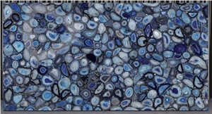 Blue Agatha Semiprecious Stone Slabs